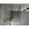 Mexen Mist Duo kabina prysznicowa uchylna 100 x 100 cm, transparent, złota szczotkowana - 8A4-100-100-55-00