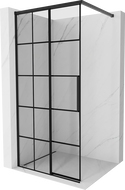 Mexen Rox ścianka prysznicowa Walk-in lewa 85 x 200 cm, czarna kratka 8 mm, czarna - 8C2-085-003-70-77-L