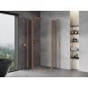 Mexen Mist Duo kabina prysznicowa uchylna 95 x 95 cm, transparent, miedź szczotkowana - 8A4-095-095-65-00