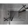 Mexen Mist Duo kabina prysznicowa uchylna 80 x 75 cm, transparent, czarna - 8A4-080-075-70-00