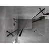 Mexen Mist Duo kabina prysznicowa uchylna 95 x 80 cm, transparent, czarna - 8A4-095-080-70-00