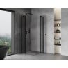 Mexen Mist Duo kabina prysznicowa uchylna 120 x 120 cm, transparent, czarna - 8A4-120-120-70-00