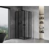 Mexen Mist Duo kabina prysznicowa uchylna 120 x 120 cm, czarna ramka, czarna - 8A4-120L-120P-70-70