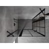 Mexen Mist Duo kabina prysznicowa uchylna 90 x 70 cm, czarna kratka, czarna - 8A4-090L-070P-70-77