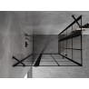Mexen Mist Duo kabina prysznicowa uchylna 105 x 95 cm, czarna kratka, czarna - 8A4-105L-095P-70-77