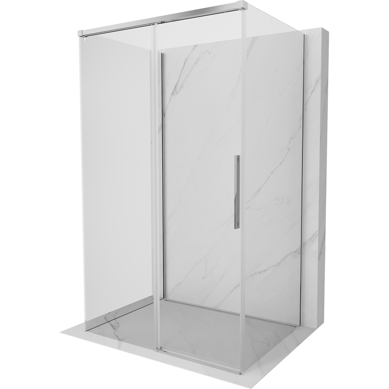 Mexen Rox-3S kabina prysznicowa 3-ścienna rozsuwana 125 x 85 cm, transparent, chrom - 8C2-125-085-01-00-3S