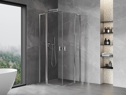 Mexen Mist L Duo kabina prysznicowa uchylna 110 x 110 cm, transparent, chrom - 8A4L-110-110-01-00