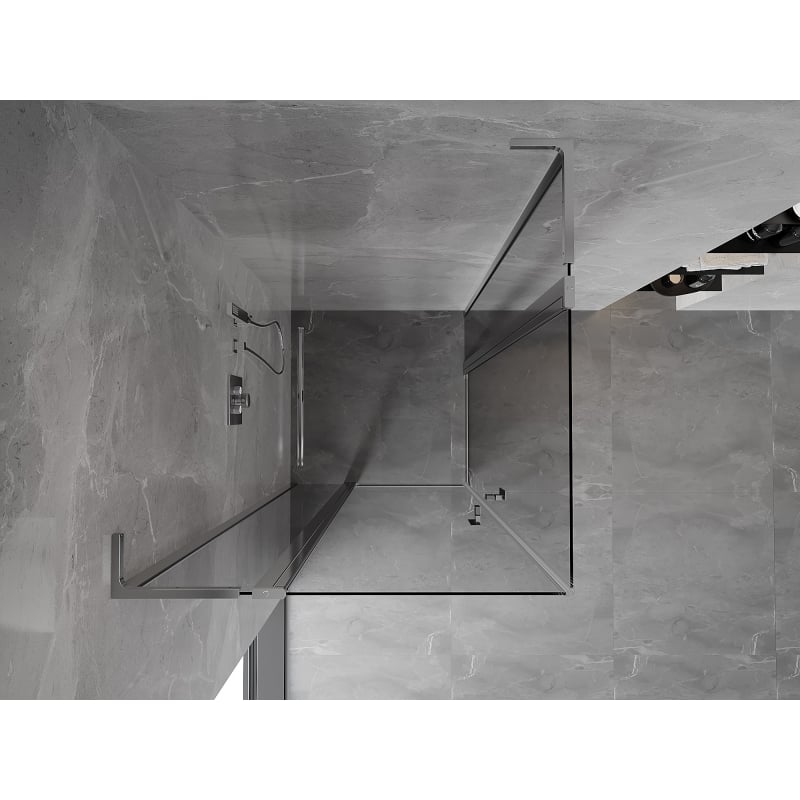 Mexen Mist L Duo kabina prysznicowa uchylna 115 x 115 cm, transparent, chrom - 8A4L-115-115-01-00