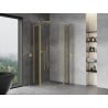 Mexen Mist L Duo kabina prysznicowa uchylna 95 x 95 cm, transparent, złota - 8A4L-095-095-50-00