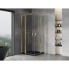 Mexen Mist L Duo kabina prysznicowa uchylna 95 x 95 cm, transparent, złota - 8A4L-095-095-50-00