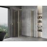 Mexen Mist L Duo kabina prysznicowa uchylna 120 x 110 cm, transparent, złota - 8A4L-120-110-50-00