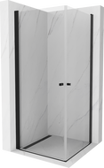Mexen Pretoria Duo kabina prysznicowa uchylna 100 x 100 cm, transparent, czarna - 852-100-100-70-00-02
