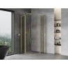 Mexen Mist L Duo kabina prysznicowa uchylna 105 x 105 cm, transparent, złota szczotkowana - 8A4L-105-105-55-00
