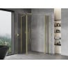 Mexen Mist L Duo kabina prysznicowa uchylna 120 x 105 cm, transparent, złota szczotkowana - 8A4L-120-105-55-00