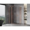 Mexen Mist L Duo kabina prysznicowa uchylna 95 x 90 cm, transparent, miedź szczotkowana - 8A4L-095-090-65-00