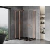 Mexen Mist L Duo kabina prysznicowa uchylna 100 x 95 cm, transparent, miedź szczotkowana - 8A4L-100-095-65-00