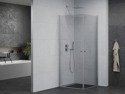 Mexen Pretoria Duo kabina prysznicowa uchylna 100 x 100 cm, transparent, chrom - 852-100-100-02-00