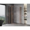 Mexen Mist L Duo kabina prysznicowa uchylna 115 x 110 cm, transparent, miedź szczotkowana - 8A4L-115-110-65-00