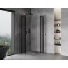 Mexen Mist L Duo kabina prysznicowa uchylna 90 x 90 cm, transparent, czarna - 8A4L-090-090-70-00