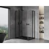 Mexen Mist L Duo kabina prysznicowa uchylna 100 x 90 cm, transparent, czarna - 8A4L-100-090-70-00