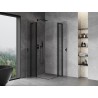 Mexen Mist L Duo kabina prysznicowa uchylna 120 x 120 cm, transparent, czarna - 8A4L-120-120-70-00