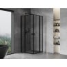Mexen Mist L Duo kabina prysznicowa uchylna 105 x 105 cm, czarna ramka, czarna - 8A4L-105L-105P-70-70