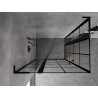 Mexen Mist L Duo kabina prysznicowa uchylna 120 x 100 cm, czarna kratka, czarna - 8A4L-120L-100P-70-77