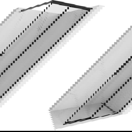 Mexen Rox ścianka prysznicowa Walk-in prawa 70 x 200 cm, czarna ramka 8 mm, czarna - 8C2-070-003-70-70-P