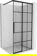 Mexen Rox ścianka prysznicowa Walk-in prawa 100 x 200 cm, czarna kratka 8 mm, czarna - 8C2-100-003-70-77-P