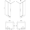 Mexen Rox ścianka prysznicowa Walk-in prawa 120 x 200 cm, czarna kratka 8 mm, czarna - 8C2-120-003-70-77-P