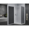 Mexen Pretoria kabina prysznicowa uchylna 100 x 120 cm, grafit, chrom + brodzik Flat - 852-100-120-01-40-4010