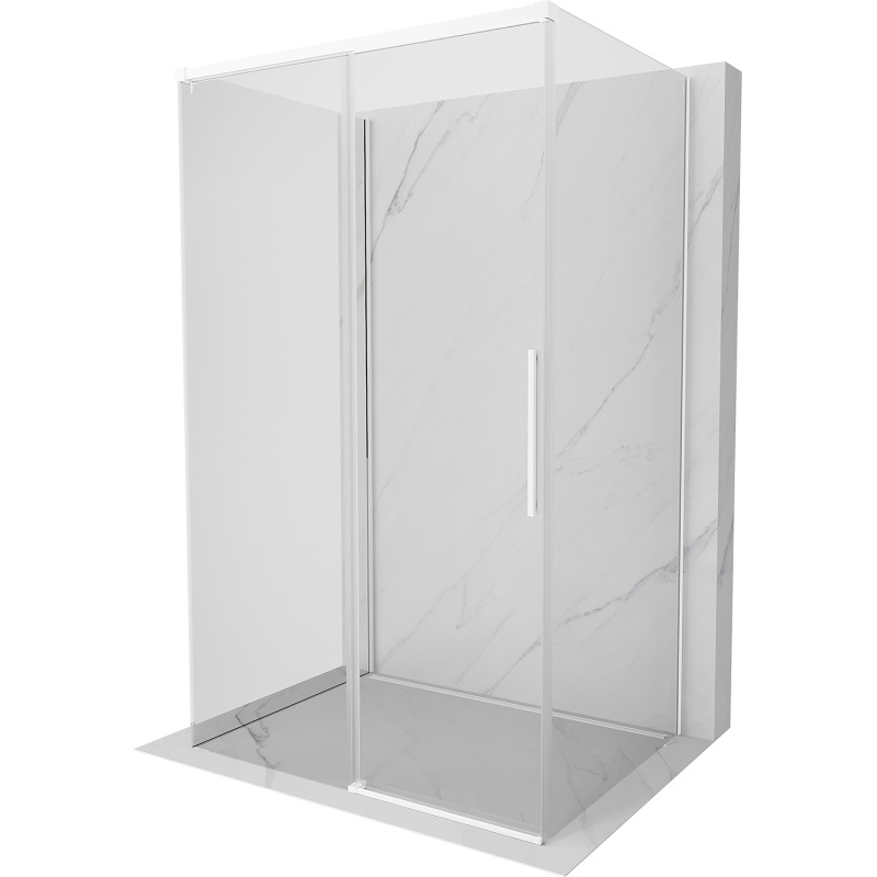 Mexen Rox-3S kabina prysznicowa 3-ścienna rozsuwana 105 x 80 cm, transparent, biała - 8C2-105-080-20-00-3S