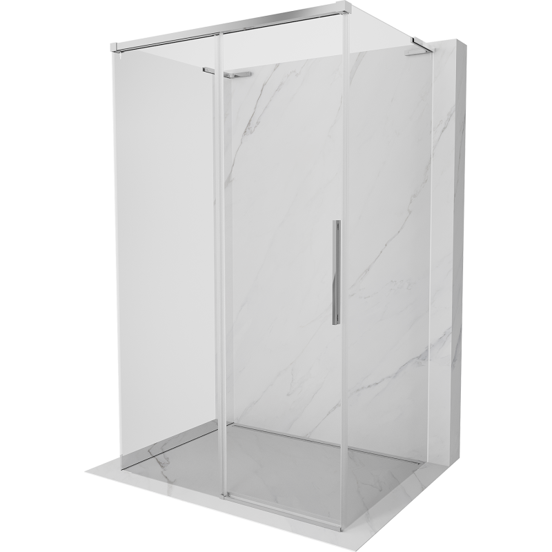 Mexen Rox-3S L kabina prysznicowa 3-ścienna rozsuwana 125 x 110 cm, transparent, chrom - 8C2L-125-110-01-00-3S