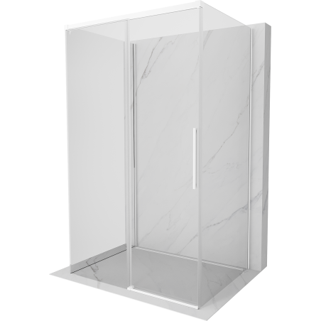 Mexen Rox-3S kabina prysznicowa 3-ścienna rozsuwana 100 x 120 cm, transparent, biała - 8C2-100-120-20-00-3S