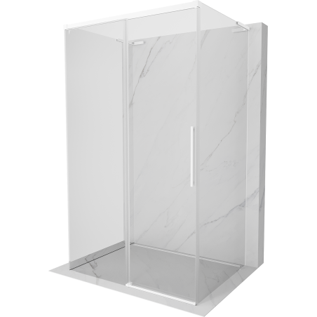 Mexen Rox-3S L kabina prysznicowa 3-ścienna rozsuwana 95 x 80 cm, transparent, biała - 8C2L-095-080-20-00-3S