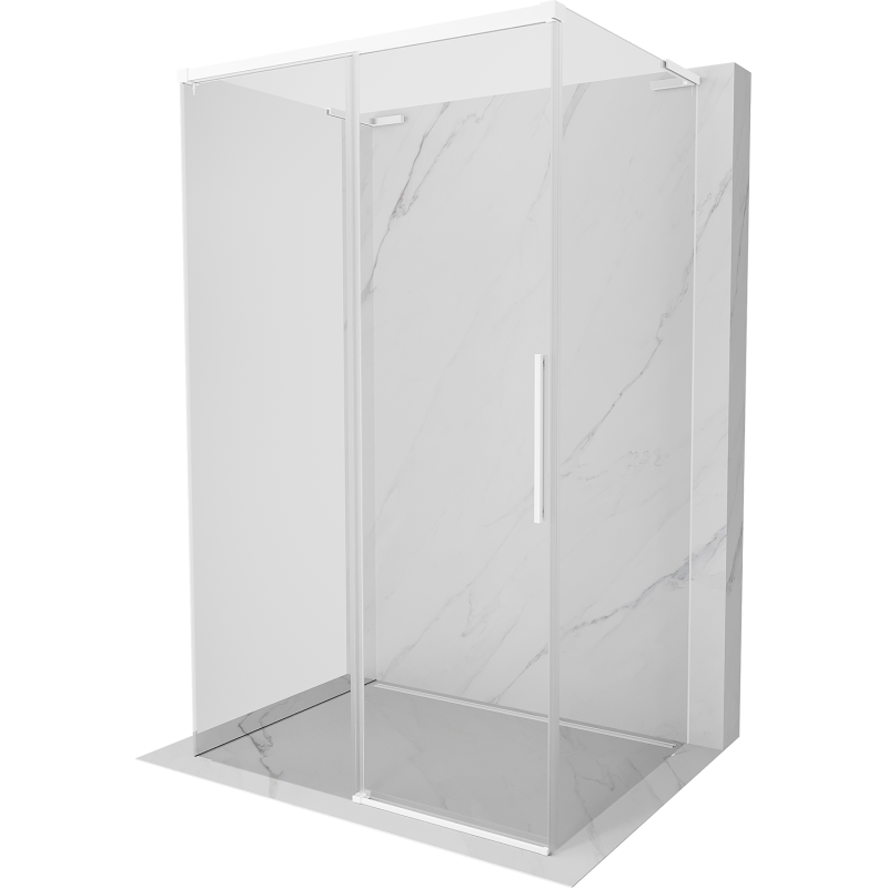 Mexen Rox-3S L kabina prysznicowa 3-ścienna rozsuwana 140 x 95 cm, transparent, biała - 8C2L-140-095-20-00-3S