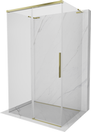 Mexen  Rox-3S L kabina prysznicowa 3-ścienna rozsuwana 95 x 85 cm, transparent, złota - 8C2L-095-085-50-00-3S