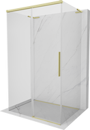 Mexen Rox-3S L kabina prysznicowa 3-ścienna rozsuwana 110 x 75 cm, transparent, złota szczotkowana - 8C2L-110-075-55-00-3S