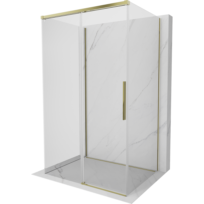 Mexen Rox-3S kabina prysznicowa 3-ścienna rozsuwana 105 x 85 cm, transparent, złota - 8C2-105-085-50-00-3S