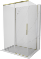 Mexen Rox-3S kabina prysznicowa 3-ścienna rozsuwana 155 x 90 cm, transparent, złota - 8C2-155-090-50-00-3S