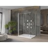 Mexen Omega-3S kabina prysznicowa 3-ścienna, rozsuwana 130x80 cm, transparent, chrom + brodzik Flat - 825-130-080-01-00-3s-4010