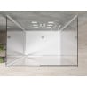 Mexen Omega-3S kabina prysznicowa 3-ścienna, rozsuwana 130x80 cm, transparent, chrom + brodzik Flat - 825-130-080-01-00-3s-4010