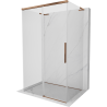 Mexen Rox-3S L kabina prysznicowa 3-ścienna rozsuwana 95 x 80 cm, transparent, różowe złoto - 8C2L-095-080-60-00-3S