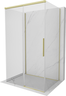 Mexen Rox-3S kabina prysznicowa 3-ścienna rozsuwana 135 x 70 cm, transparent, złota szczotkowana - 8C2-135-070-55-00-3S