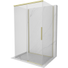 Mexen Rox-3S kabina prysznicowa 3-ścienna rozsuwana 155 x 85 cm, transparent, złota szczotkowana - 8C2-155-085-55-00-3S