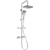 Mexen KT17 zestaw prysznicowy natynkowy z deszczownicą i baterią termostatyczną, chrom - 771501793-00