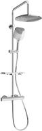 Mexen KT17 zestaw prysznicowy natynkowy z deszczownicą i baterią termostatyczną, chrom - 771501793-00