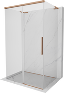 Mexen Rox-3S L kabina prysznicowa 3-ścienna rozsuwana 145 x 120 cm, transparent, miedź szczotkowana - 8C2L-145-120-65-00-3S