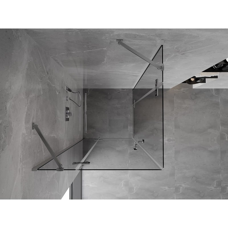 Mexen Mist-H Duo kabina prysznicowa uchylna 115 x 115 cm, transparent, chrom - 8A5-115L-115P-01-00