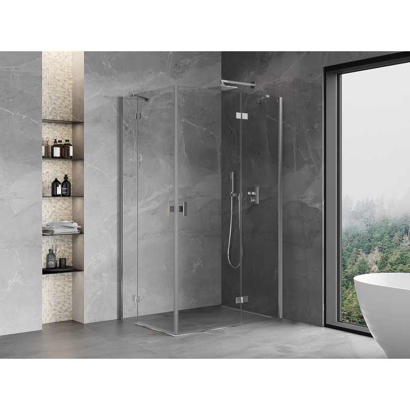 Mexen Mist-H Duo kabina prysznicowa uchylna prawa 75 x 95 cm, transparent, chrom - 8A5-075L-095P-01-00